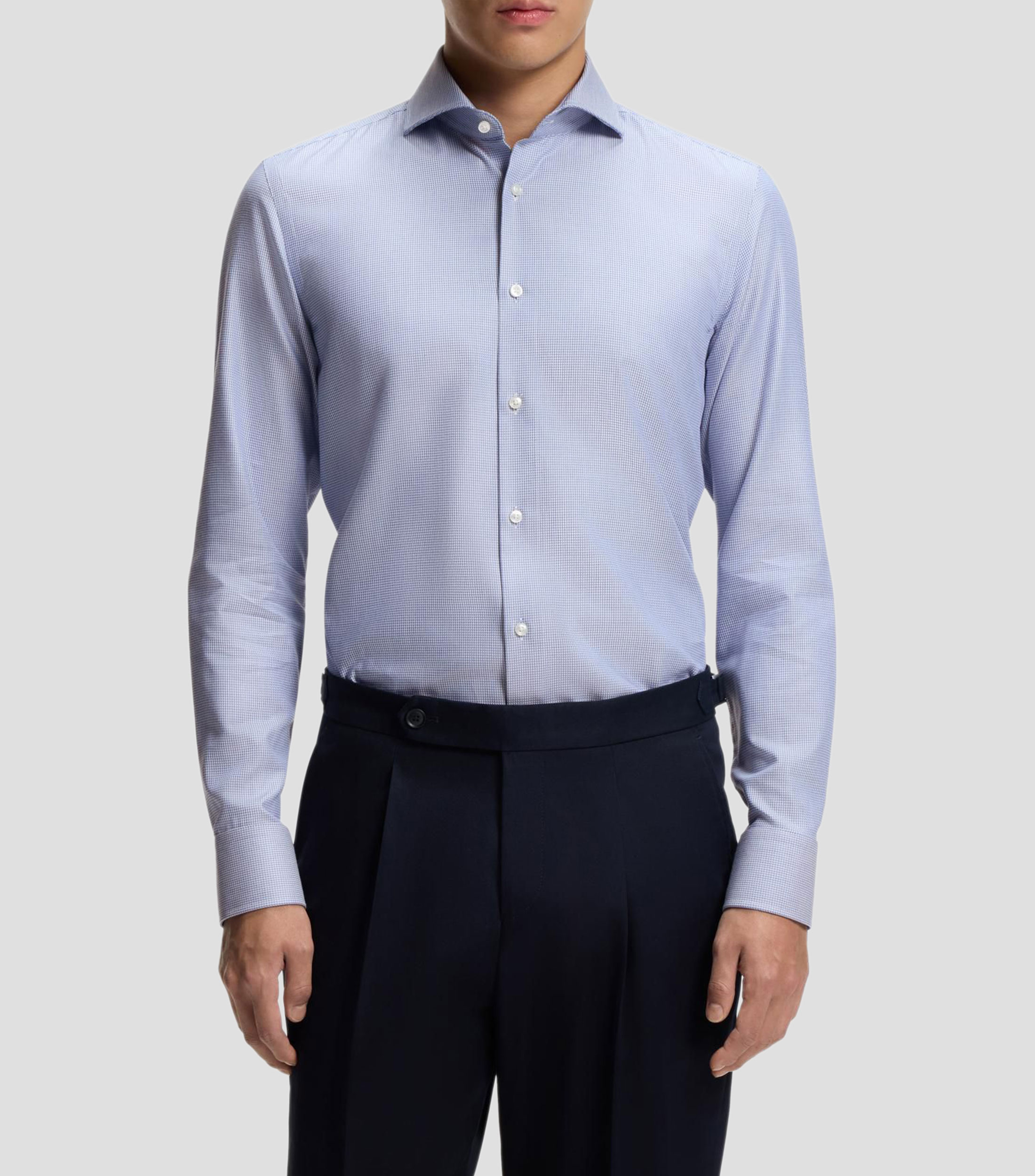Camisa slim fit de algodón resistente a las arrugas Hombre